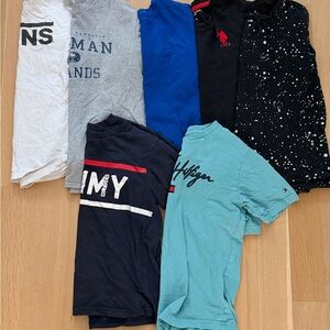Boys T-Shirt Bundle Vans, Tommy Hilfiger, H&M, Polo size 8/Medium